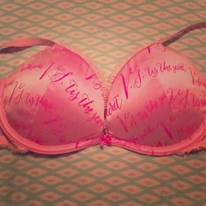 VICTORIA SECRET Dream Angels padded silk Demi bra